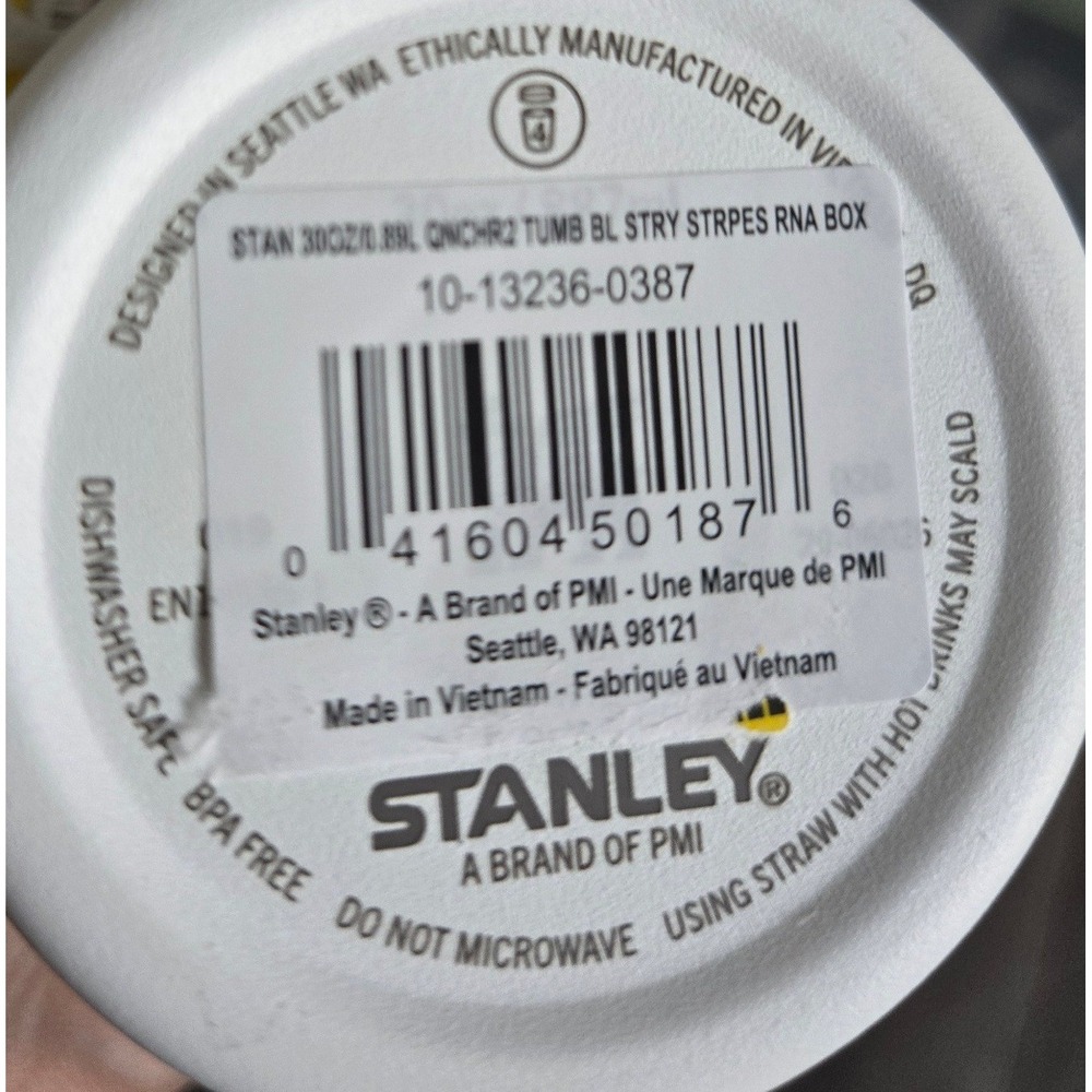 Stanley 30oz Quencher H2.0 Tumbler Blue Story Stripes Stars 10-13236-0387 - Picture 7 of 7